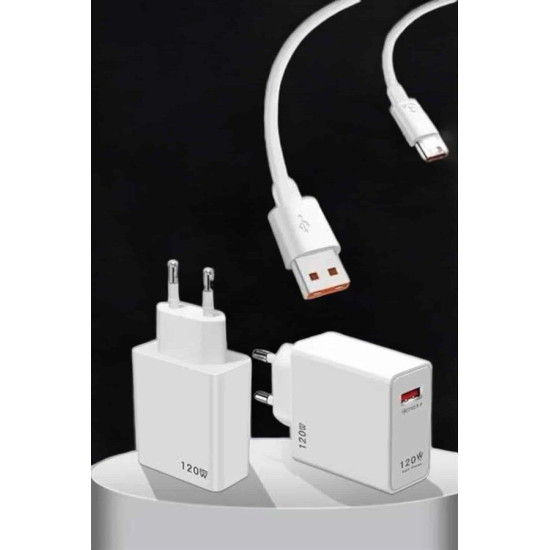Type-C 120W Şarj Aleti Hızlı Şarj Turbo
