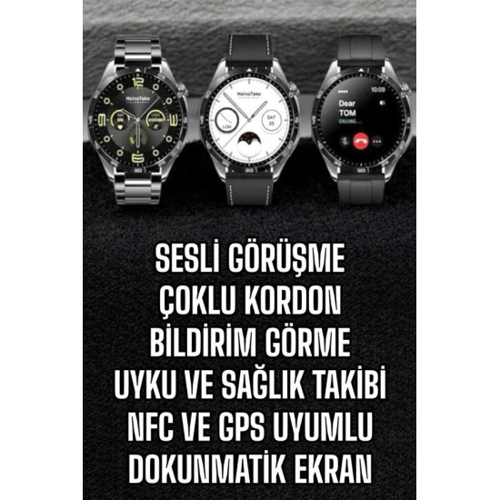 Akıllı Saat Titreşimli Pusula Nabız ve Tansiyon Ölçer NFC Uyumlu