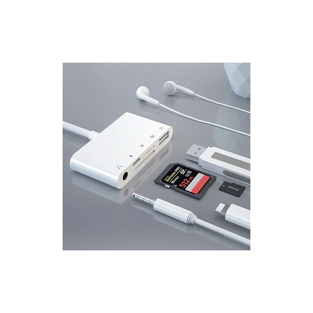 ALLY 5in1 İPhone-İPad lightning To Audio Usb Kamera Okuyucu