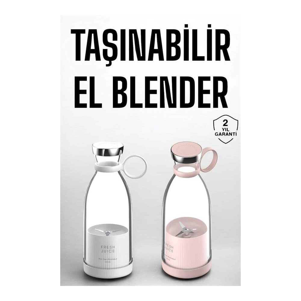 Şarjlı Taşınabilir Blender USB Kablosuz Smoothie Yapıcı Pratik Kullanı