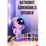 Astronot Projeksiyon Lambası Bluetooth Müzikli ve Uzaktan Kumandalı