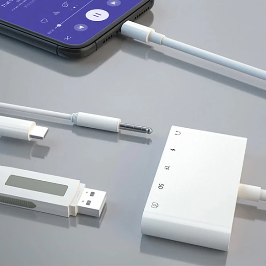 ALLY 5in1 İPhone-İPad lightning To Audio Usb Kamera Okuyucu