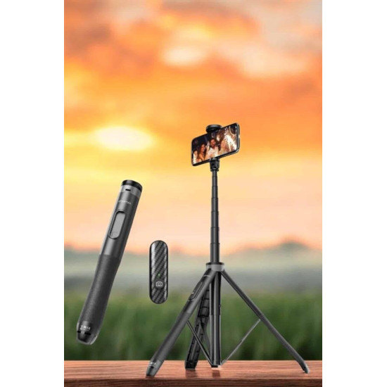 Kumandalı Tripod Telefon Tutucu Selfie Çubuğu 360 Derece Dönebilen