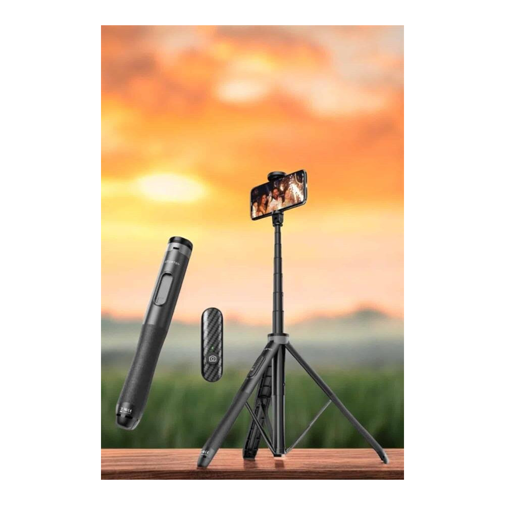 Kumandalı Tripod Telefon Tutucu Selfie Çubuğu 360 Derece Dönebilen