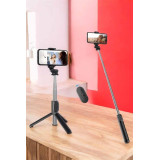 Kumandalı Tripod Telefon Tutucu Selfie Çubuğu 360 Derece Dönebilen
