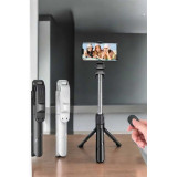 Selfie Çubuğu Tripod Kumandalı Telefon Tutucu Siyah