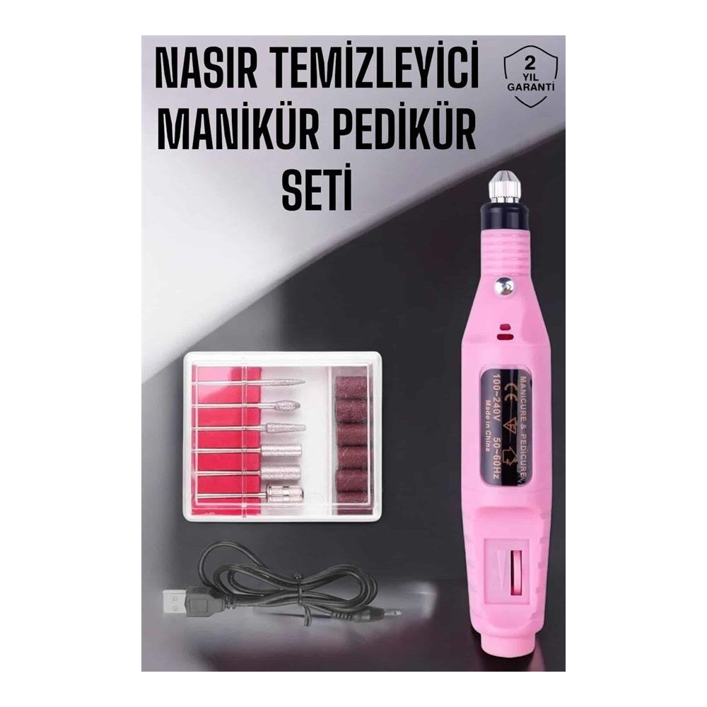 Protez Tırnak Manikür ve Pedikür Seti Elektrikli
