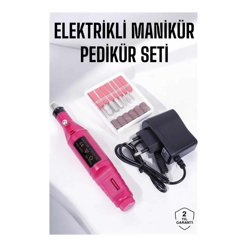 Elektrikli Manikür Pedikür Törpü Seti Protez Tırnak Nasır Temizleyici