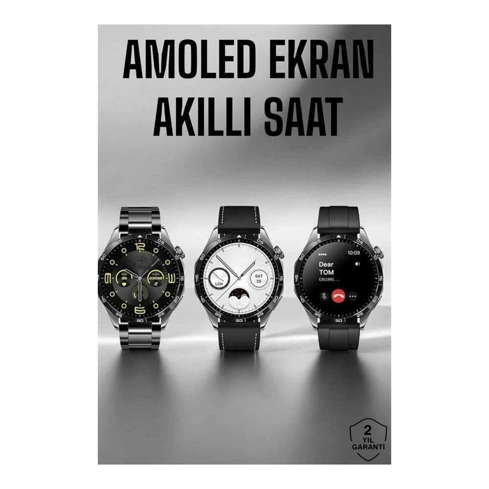 Akıllı Saat Metal Kordonlu GPS ve NFC Uyumlu Arama Cevaplayan