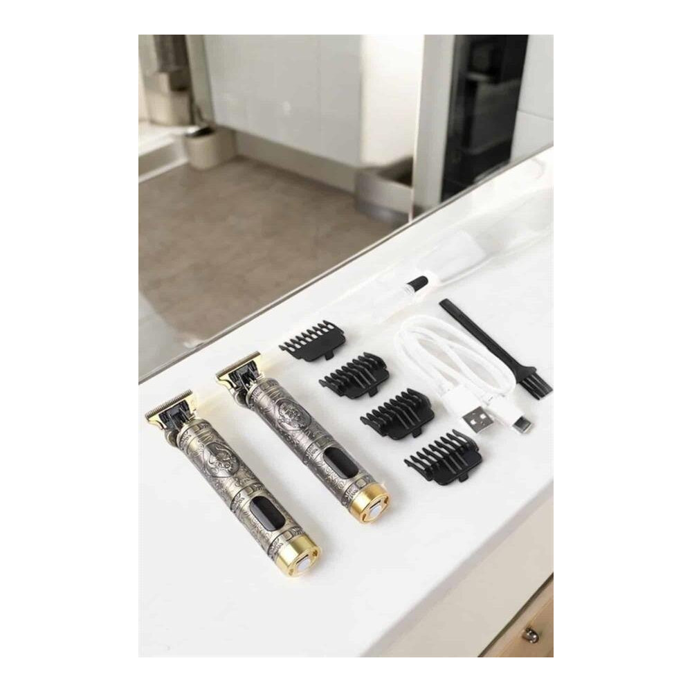 Tıraş Makinesi Şarjlı Profesyonel Saç Kesme Makinesi Gold Çizik Tıraş