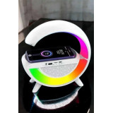 RGB Gece Lambalı Kablosuz Şarj Cihazlı Bluetooth Hoparlör Dijital Saat