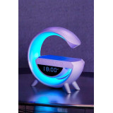 Bluetooth Hoparlör 15W Kablosuz Hızlı Şarj LED Gece Lambası