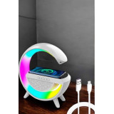 Bluetooth Hoparlör 15W Kablosuz Hızlı Şarj LED Gece Lambası