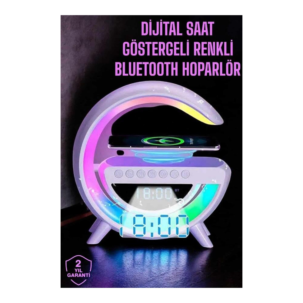 Android Uyumlu Akıllı Bluetooth Hoparlör Kablosuz Şarj Cihazı Standı