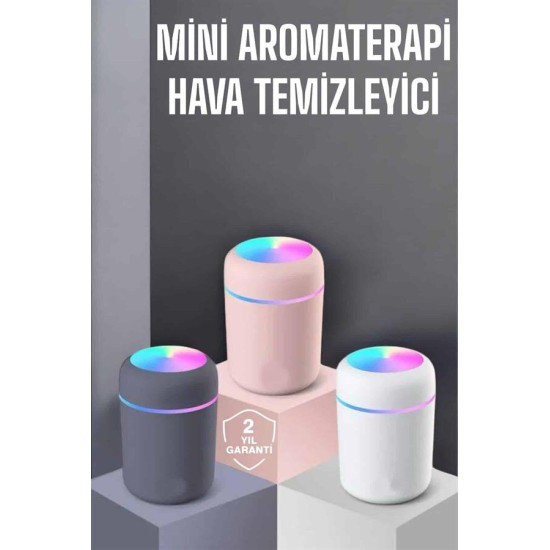 Humidifier LED Işıklı Mini Ortam Oda Kokusu Aromaterapi Buhardanlık
