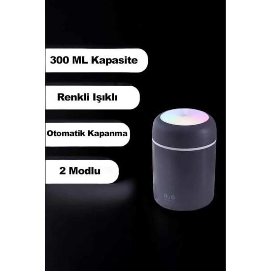 Humidifier LED Işıklı Mini Ortam Oda Kokusu Aromaterapi Buhardanlık