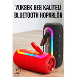 Renkli LED Efektli Suya Dayanıklı Taşınabilir Kablosuz Hoparlör