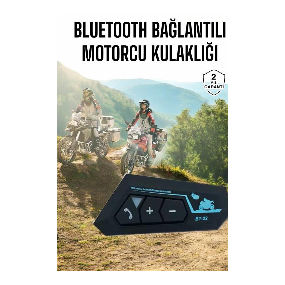 Bluetooth 5.0 Motosiklet Kask Kulaklık Eller Serbest ve Müzik Özellikl
