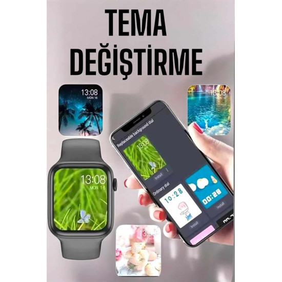 Akıllı Saat Amoled Ekran Yeni Nesil Bluetooth Bağlantılı