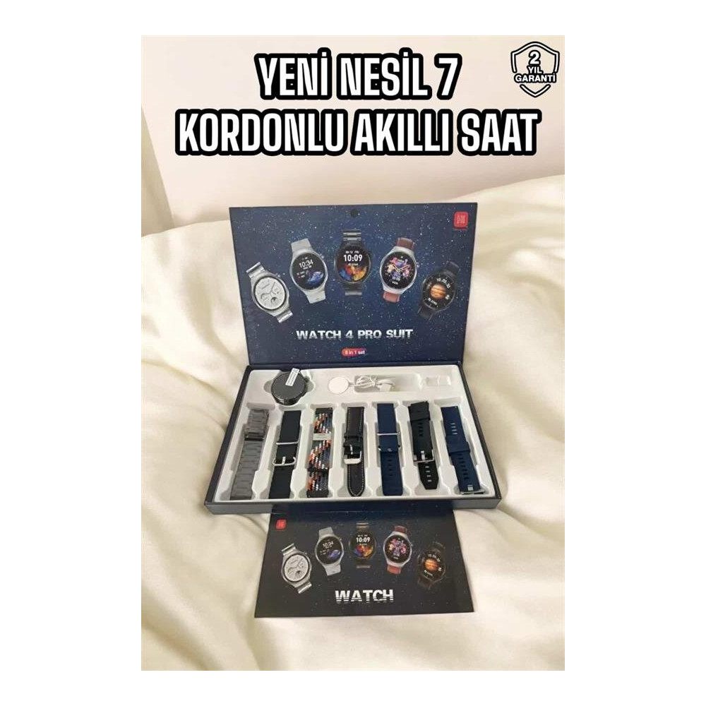 Yeni Nesil Akıllı Saat 2024 Model Uyku ve Sağlık Takibi Bluetooth Bağl