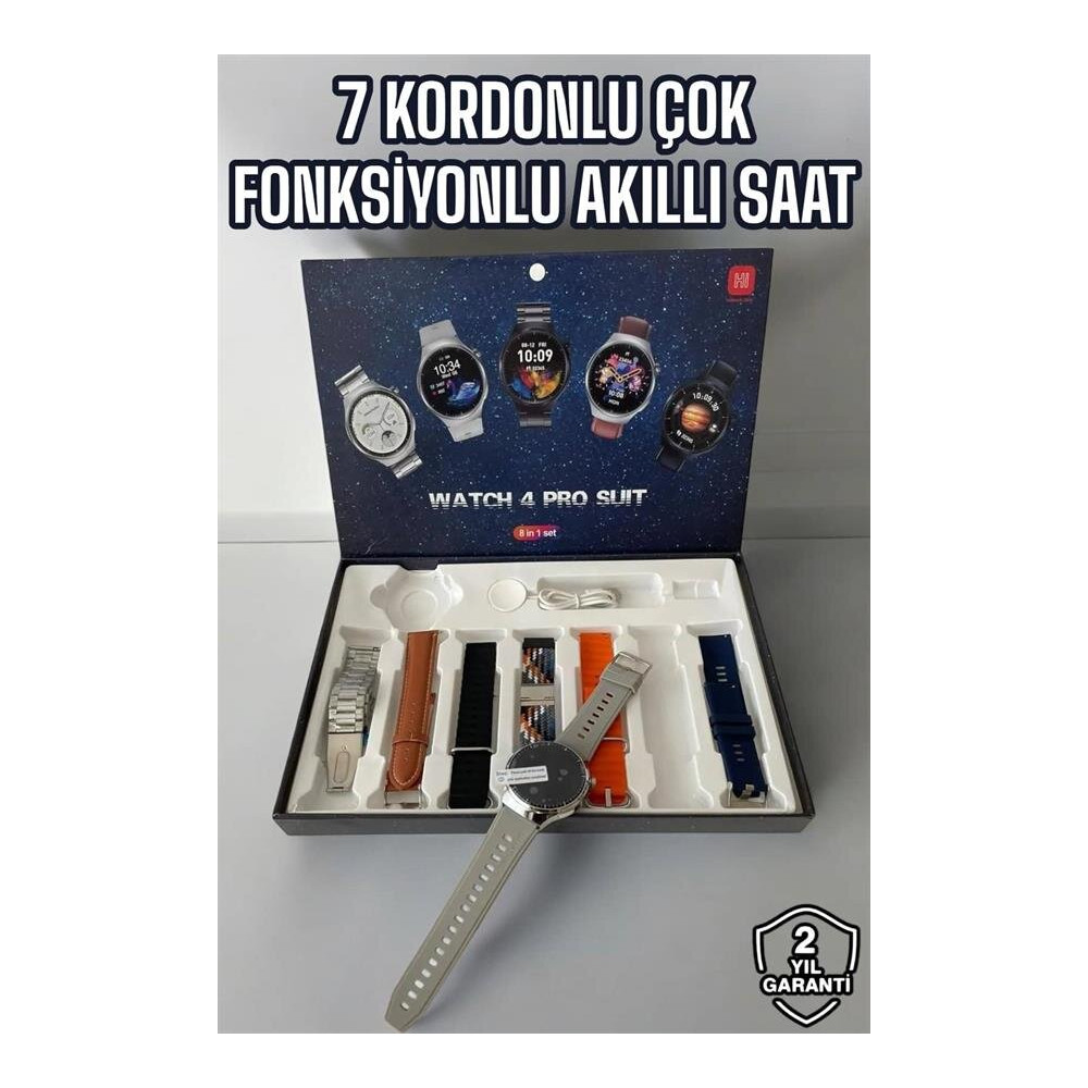 Akıllı Saat 7 Kordonlu Yeni Nesil Arama Cevaplayan Çok Fonksiyonlu