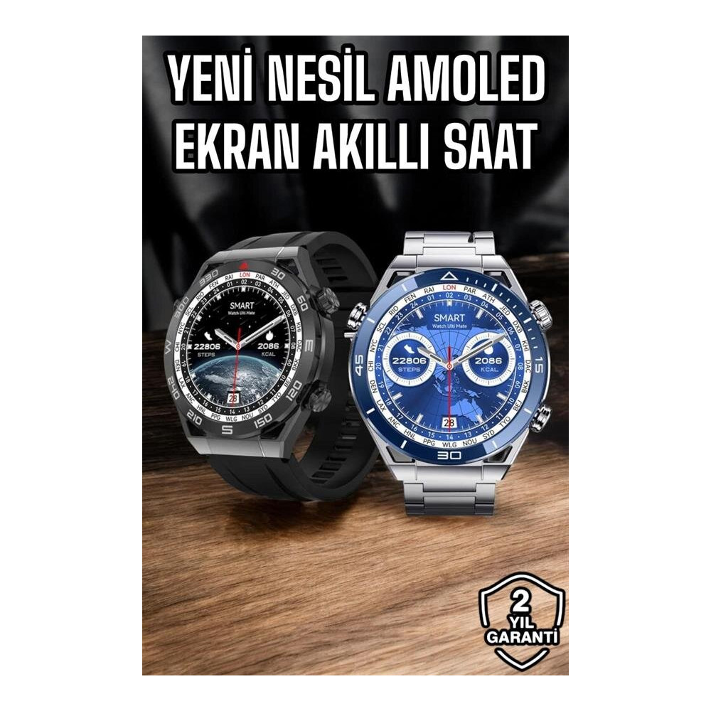 Akıllı Saat Yeni Nesil 2024 Model Metal Kordonlu Bluetooth Bağlantılı