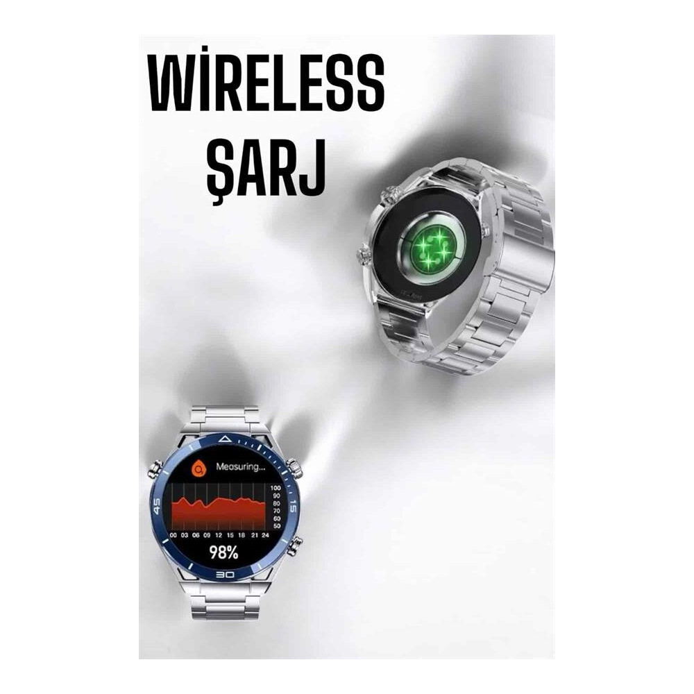 Akıllı Saat Yeni Nesil 2024 Model Metal Kordonlu Bluetooth Bağlantılı