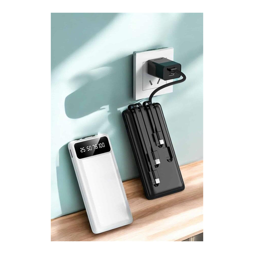 Powerbank 20.000 Mah Dijital Göstergeli LCD Ekran Uzun Pil Ömrü
