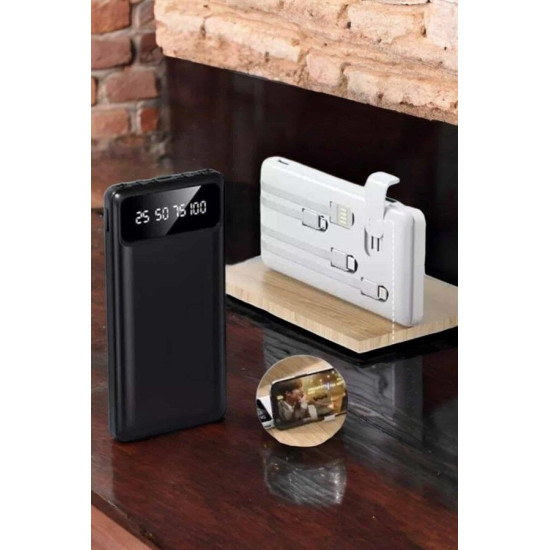 Powerbank 20.000 Mah Dijital Göstergeli LCD Ekran Uzun Pil Ömrü