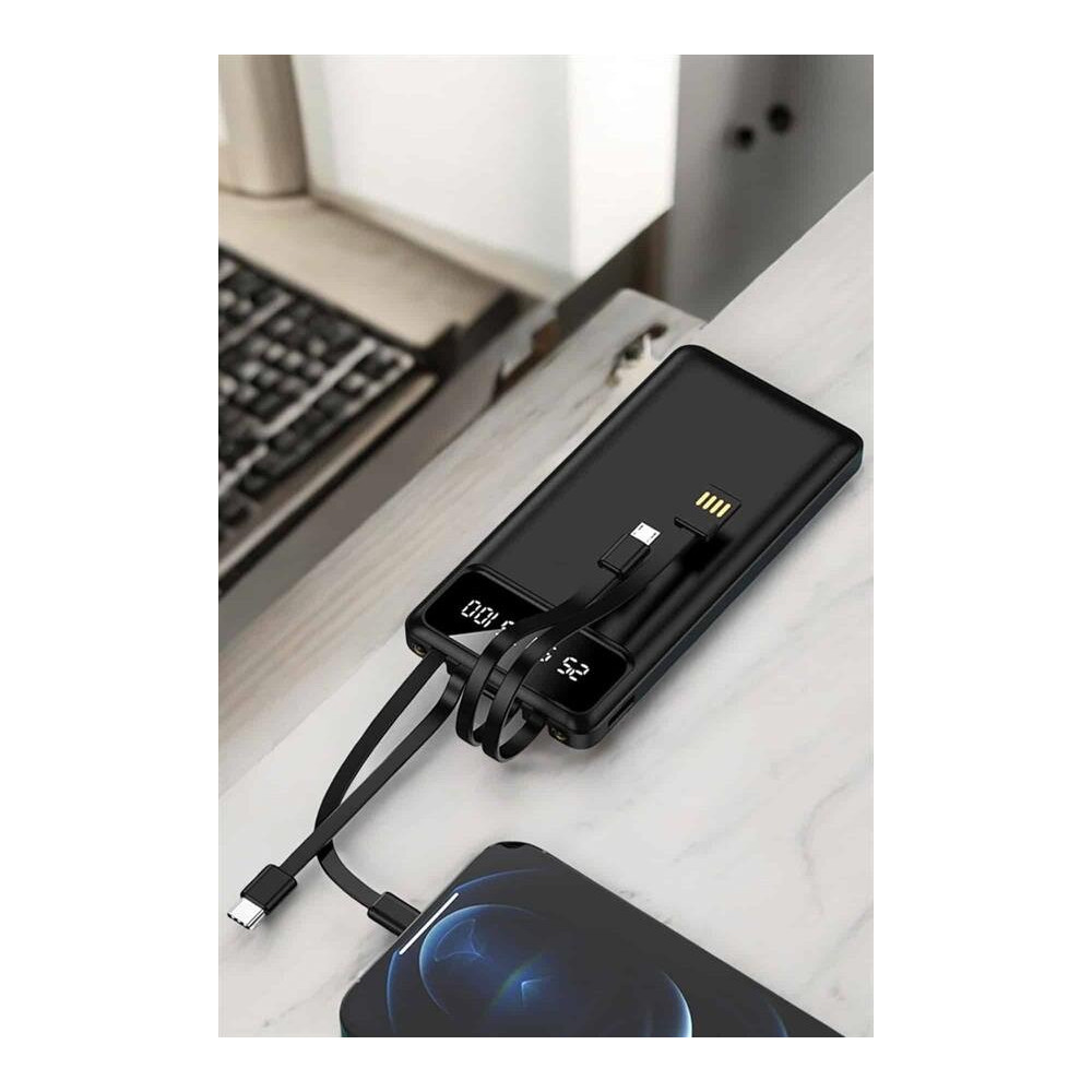 Powerbank 20.000 Mah LCD Ekran USB Lightning Type-C Uyumlu İOS ve Andr