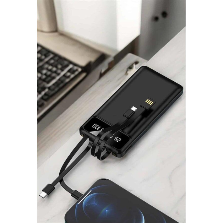 Powerbank 20.000 Mah LCD Ekran USB Lightning Type-C Uyumlu İOS ve Andr