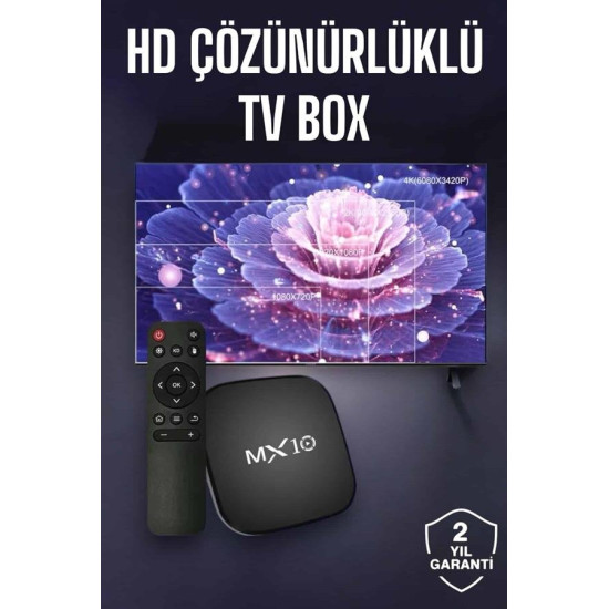 4K Android TV Box – 2GB RAM 16GB ROM Hızlı Wi-Fi Bağlantılı Akıllı Med