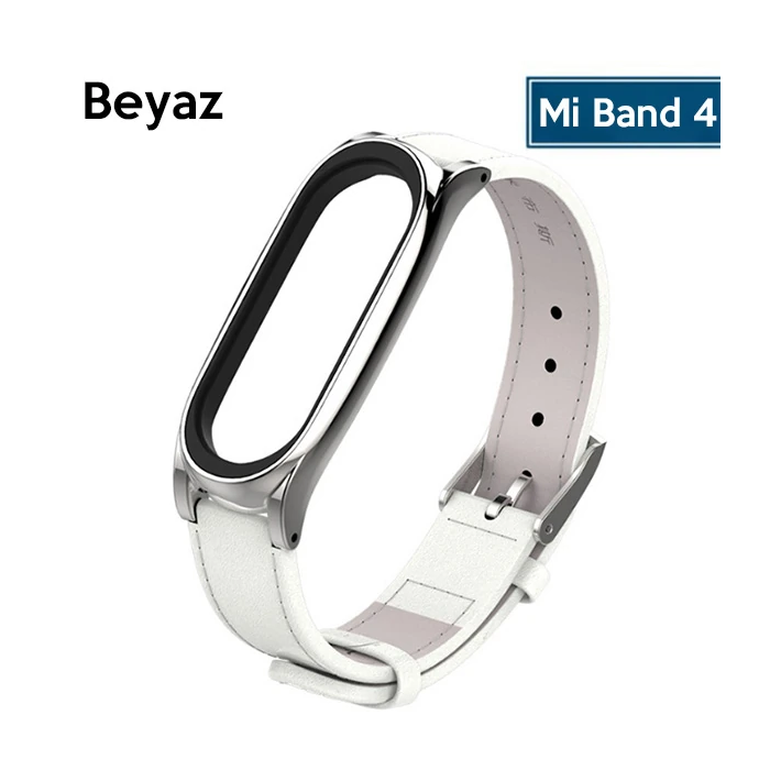 Mijobs Xiaomi Mi Band 5-4 Pu Deri Kayış Kordon