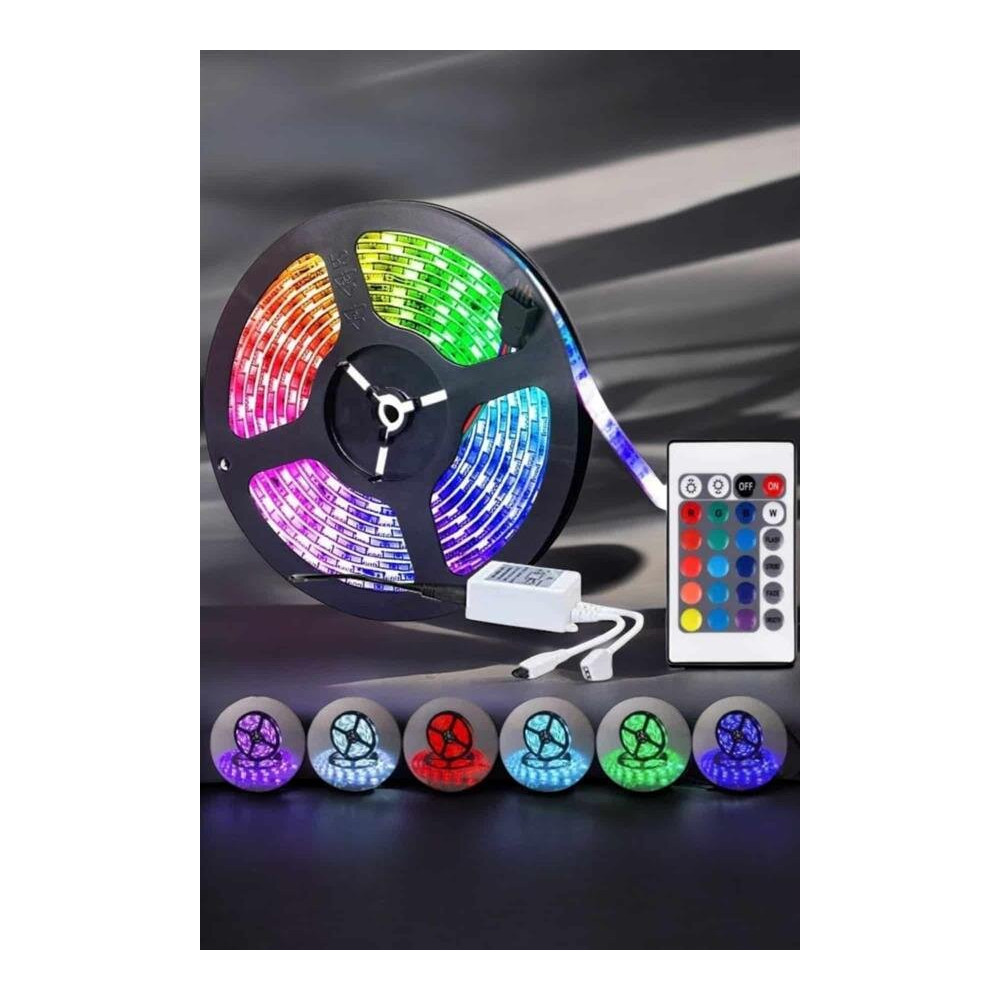Led Işık 5 Metre Şerit Led RGB Işıklı
