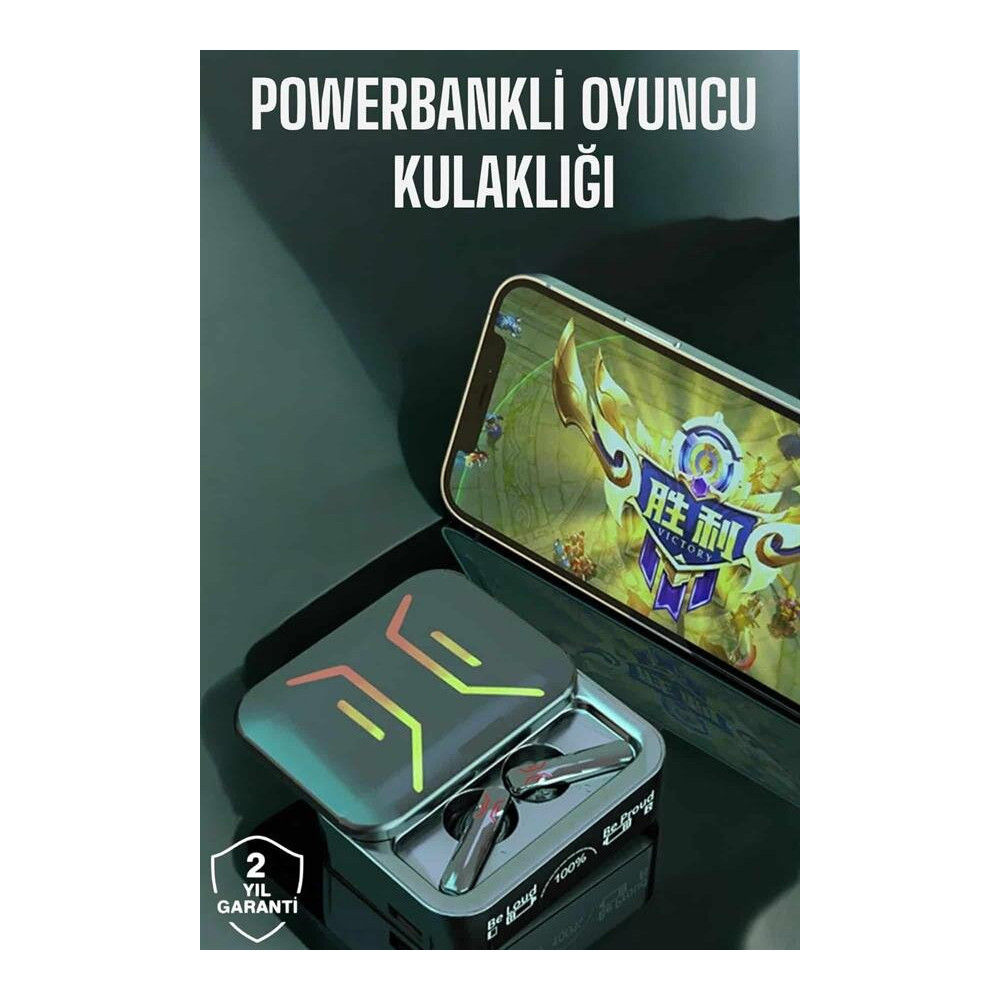 Powerbankli Bluetooth Kulaklık Yüksek Ses Kaliteli Kablosuz