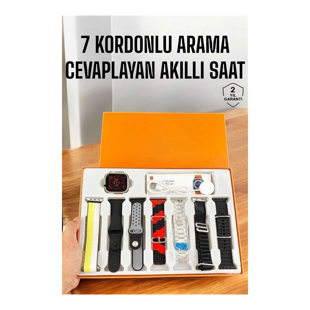 Saat 7 Kordonlu Bildirim Görebilen Metal Kordon GPS Özelliği