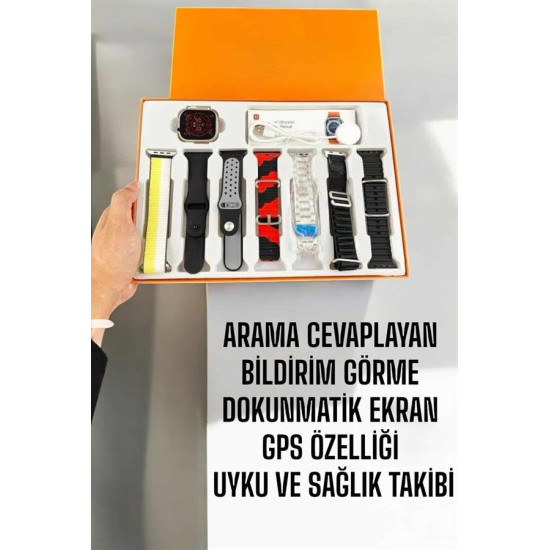 Saat 7 Farklı Kordonlu Arama Cevaplayan Bildirim GPS Özelliği