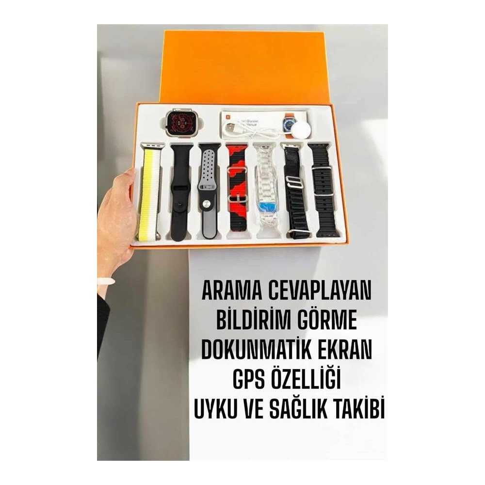 Saat 7 Farklı Kordonlu Arama Cevaplayan Bildirim GPS Özelliği