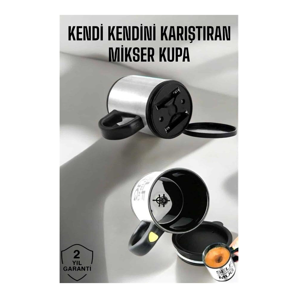 Yazılı Mug Kupa Karıştırıcı Özelliği Ve Paslanmaz Çelik
