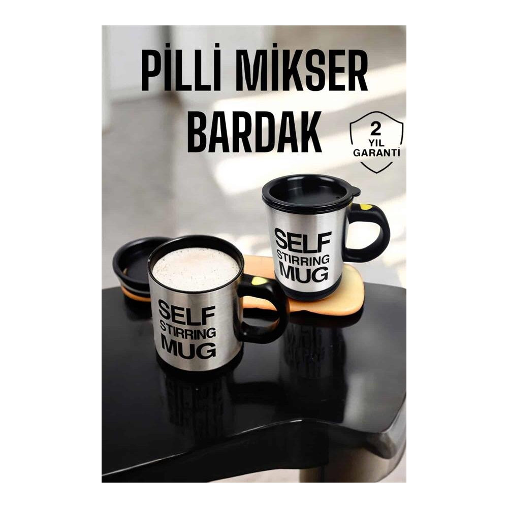 Mikser Kupa Yazılı Mug Bardak Karıştırma Özelliği
