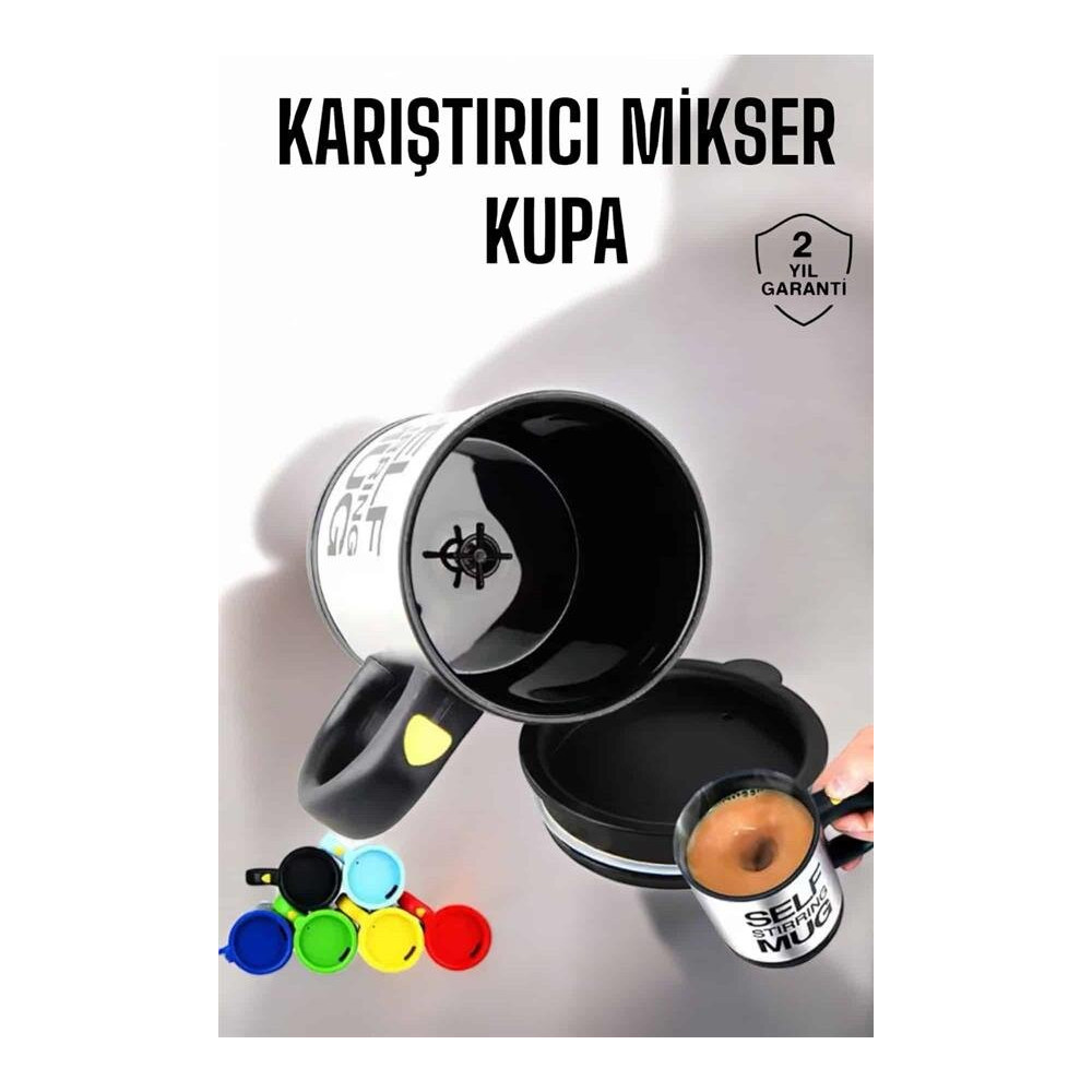 Yazılı Kupa Kendi Kendini Karıştıran Mikser Kupa Termos Bardak