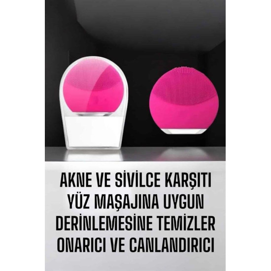 Silikon Yüz Temizleme ve Masaj Aleti – Su Geçirmez Taşınabilir ve Cilt