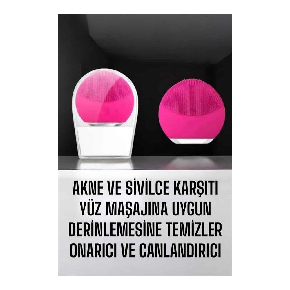 Silikon Yüz Temizleme ve Masaj Aleti – Su Geçirmez Taşınabilir ve Cilt