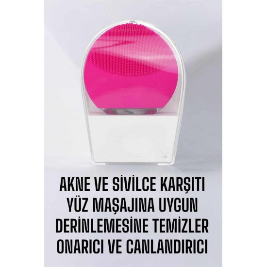 Profesyonel Yüz Temizleme Masaj Aleti Su Geçirmez Kablosuz Şarj Özelli