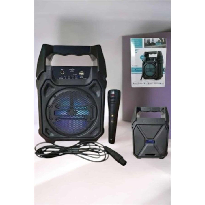 Karaoke Mikrofonlu Fm Radyolu Bluetooth Hoparlör Yüksek Ses Kaliteli
