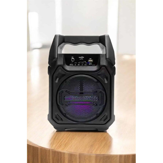 Karaoke Mikrofonlu Fm Radyolu Bluetooth Hoparlör Yüksek Ses Kaliteli