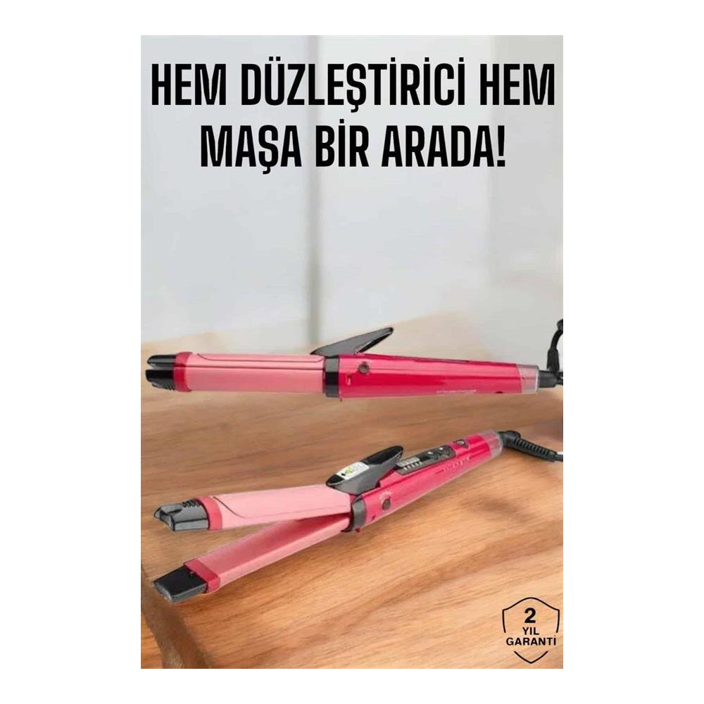 Hem Düzleştirici Hem Maşa Saç Şekillendirici