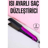 Saç Düzleştirici Isı Ayarlı Seramik Kaplama Döner Kablo Yıpranma Karşı