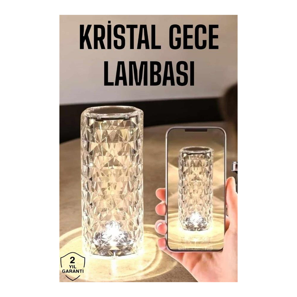 Kristal Dokunmatik Ve Kumandalı Masa Ve Gece lambası