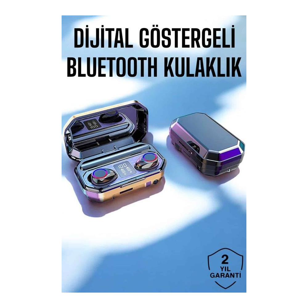 Dijital Göstergeli Bluetooth Bağlantılı Kulaklık Dokunmatik Kontrol